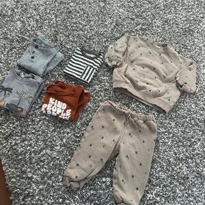 Kids Beige and Gray Outfit Set